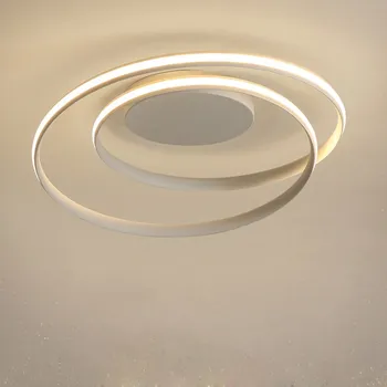 Modernas Luzes de Teto do DIODO emissor de luz Para Sala de estar, Quarto, Sala de Estudo, preto Branco cor de superfície montada a Lâmpada do Teto Deco AC85-265V